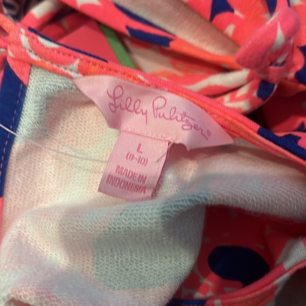 Lilly Pulitzer mini Donna legging set Ikat Blue Mocean Engineered Kids M&L NWT - Picture 15 of 15